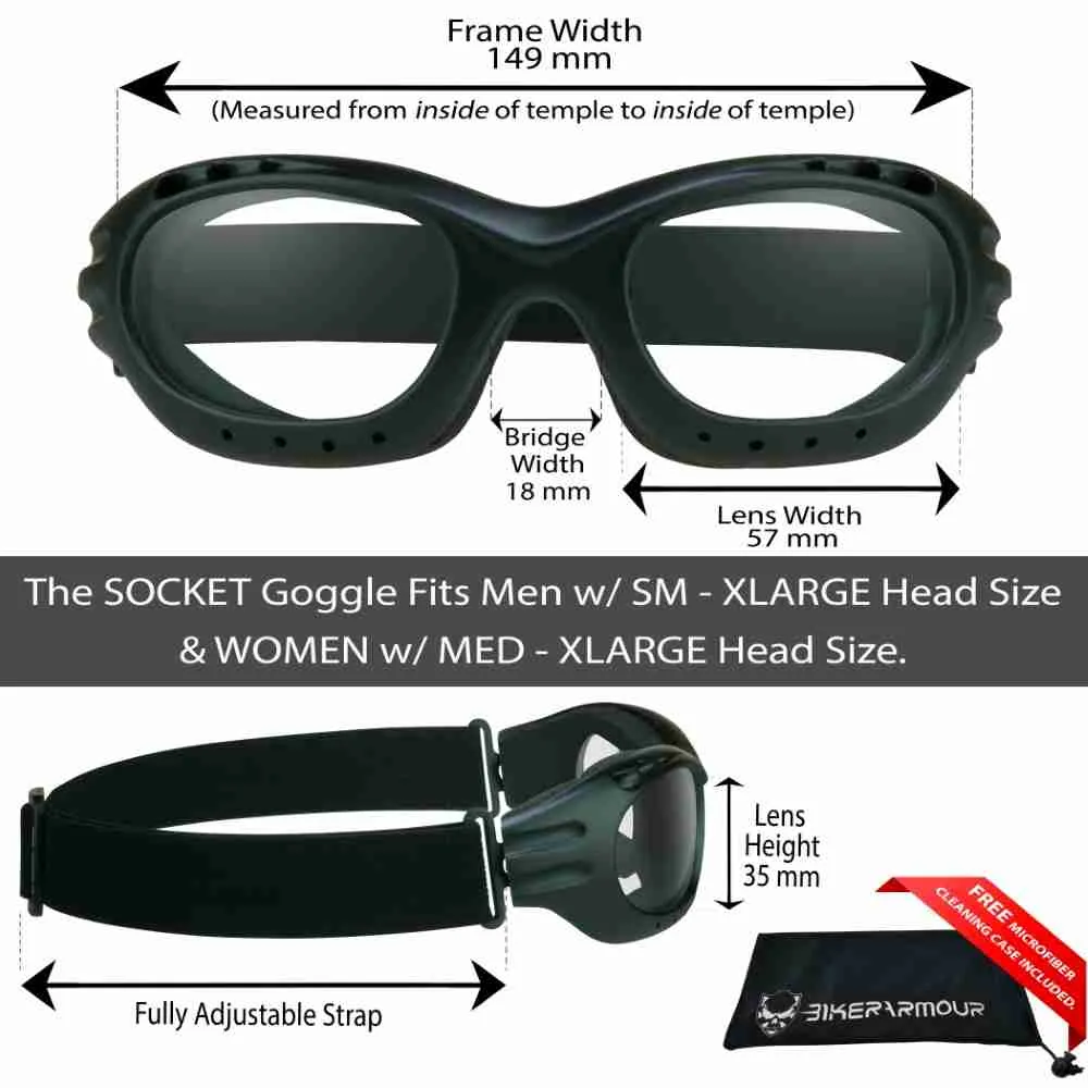 Socket Black Clear Sizes Custom